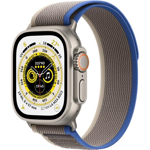 Apple smartwatch Apple watch ultra oled 49 mm digitale 410 x 502 pixel touch screen 4g titanio wi-fi gps (satellitare) [mnhl3fd/a]