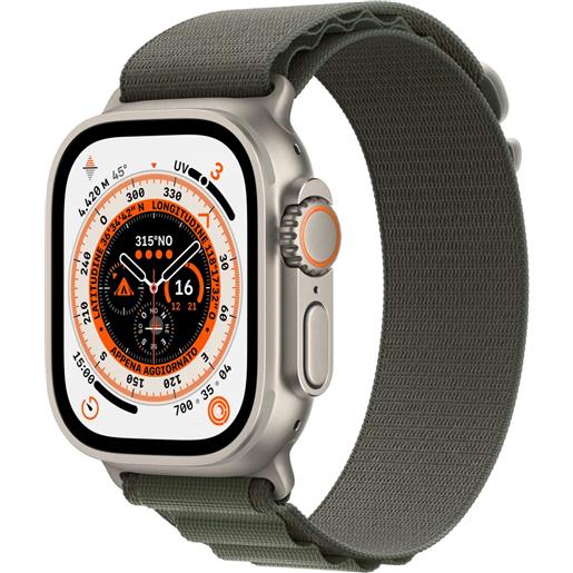 Apple smartwatch Apple watch ultra oled 49 mm digitale 410 x 502 pixel touch screen 4g titanio wi-fi gps (satellitare) [mqfn3fd/a]