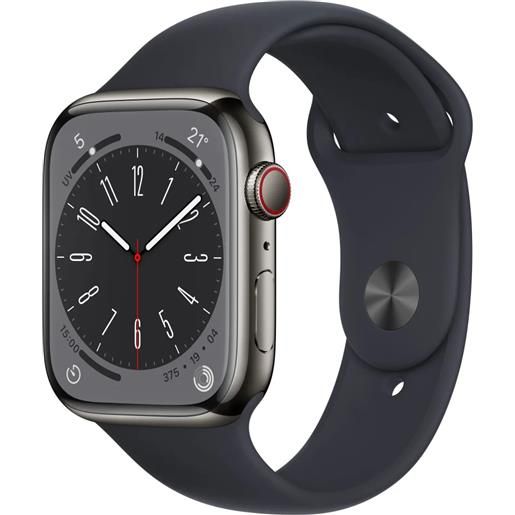 Apple smartwatch Apple watch series 8 oled 45 mm digitale 396 x 484 pixel touch screen 4g grafite wi-fi gps (satellitare) [mnku3fd/a]