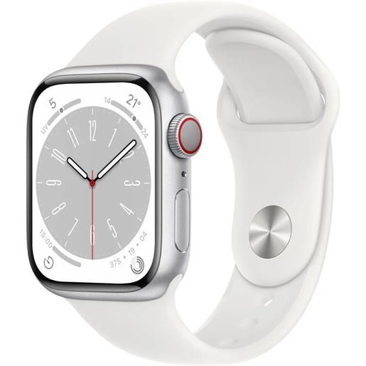 TIM smartwatch TIM apple watch series 8 oled 41 mm digitale 352 x 430 pixel touch screen 4g argento wi-fi gps (satellitare)