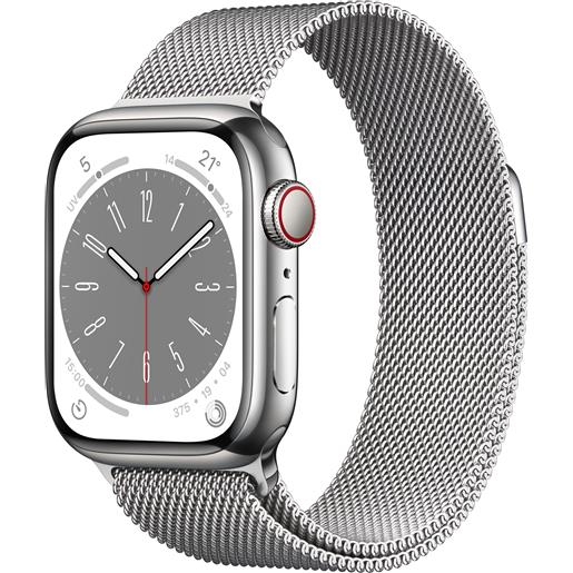 Apple smartwatch Apple watch series 8 oled 41 mm digitale 352 x 430 pixel touch screen 4g argento wi-fi gps (satellitare) [mnj83fd/a]
