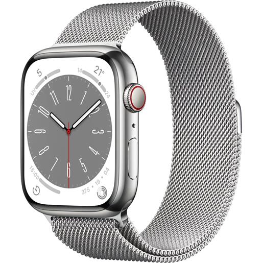Apple smartwatch Apple watch series 8 oled 45 mm digitale 396 x 484 pixel touch screen 4g argento wi-fi gps (satellitare) [mnkj3fd/a]