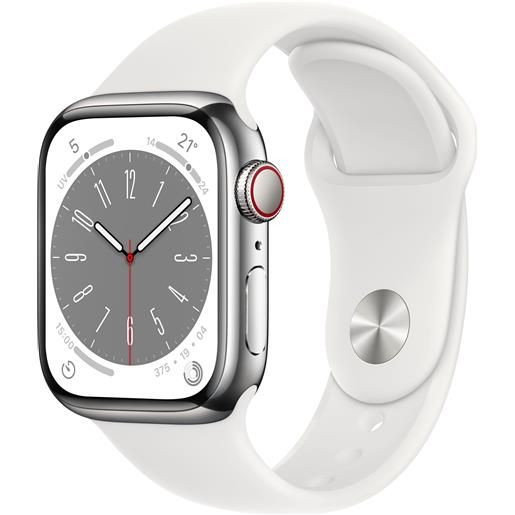 Apple smartwatch Apple watch series 8 oled 41 mm digitale 352 x 430 pixel touch screen 4g argento wi-fi gps (satellitare) [mnj53fd/a]