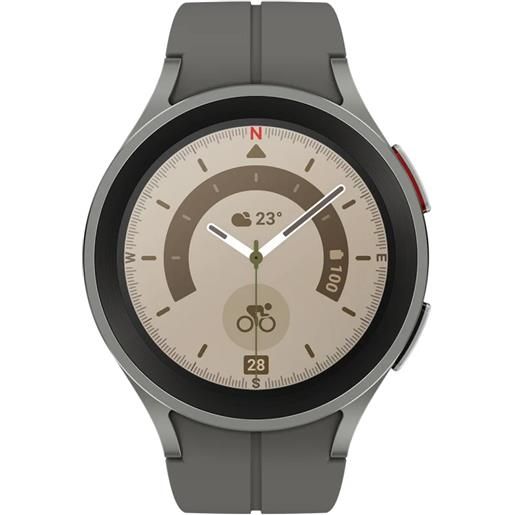 Samsung smartwatch Samsung galaxy watch5 pro 3,56 cm (1.4) oled 45 mm digitale 450 x pixel touch screen titanio wi-fi gps (satellitare) [r920nztaeub]