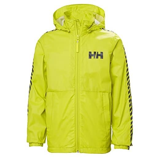 Helly Hansen jr stripe wind jacket, unisex-bambini e ragazzi, 350 sweet lime, 8 years