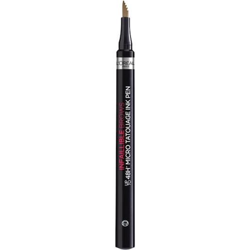 L'Oréal Paris trucco degli occhi sopracciglia matita per sopracciglia unbelieva brow micro tatouage 104 chatain