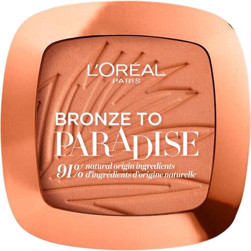 L'Oréal Paris trucco del viso blush & bronzer bronzer in polvere bronze to paradise 02 baby one more tan