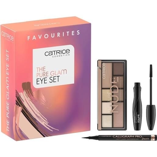 Catrice occhi ombretto the pure glam eye set the pure nude eyeshadow palette 9 g + eyeliner waterproof 1,2 ml + glam & doll volume mascara 10 ml