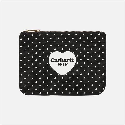 Carhartt WIP canvas graphic zip wallet heart bandana print/black donna