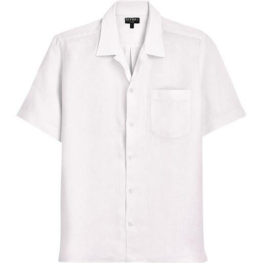 Zeybra - camicia uomo manica corta bianco