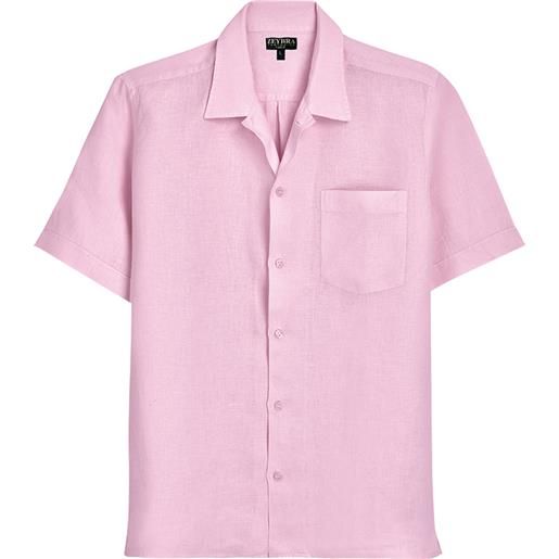 Zeybra - camicia uomo manica corta pink