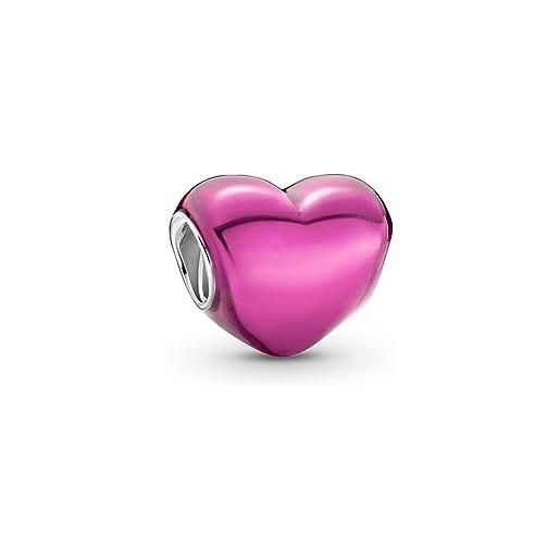 Pandora 799291c03 ciondolo a cuore rosa metallizzato