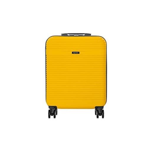 OCHNIK valigia a mano | valigia da cabina | valigia a guscio duro | trolley da cabina a guscio duro | valigia da viaggio | materiale: abs | colore: giallo | dimensioni: 55x40x20cm 33 litri | 4 ruote