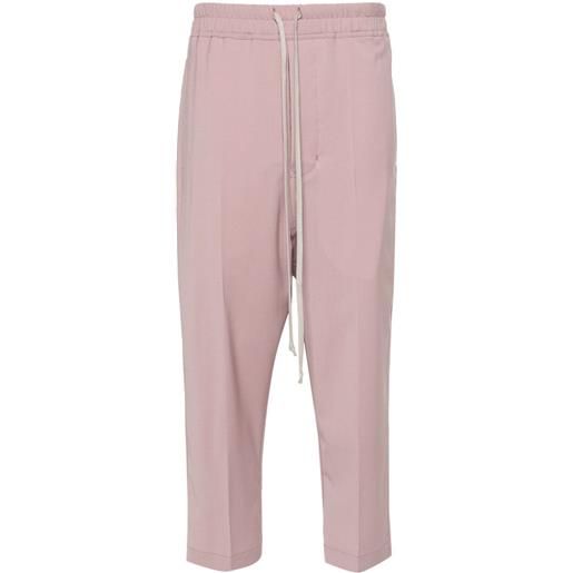 Rick Owens pantaloni crop con pieghe - rosa