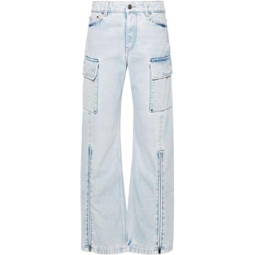 Stella McCartney jeans cargo a vita media - blu