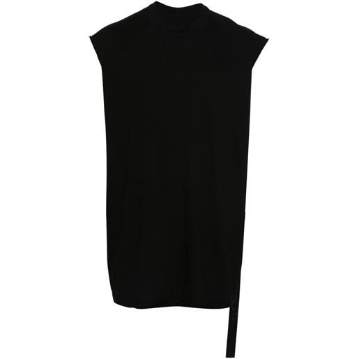 Rick Owens DRKSHDW t-shirt tarp con maniche a cuffia - nero
