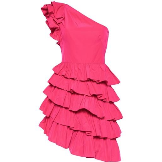 Marchesa Notte abito corto monospalla - rosa