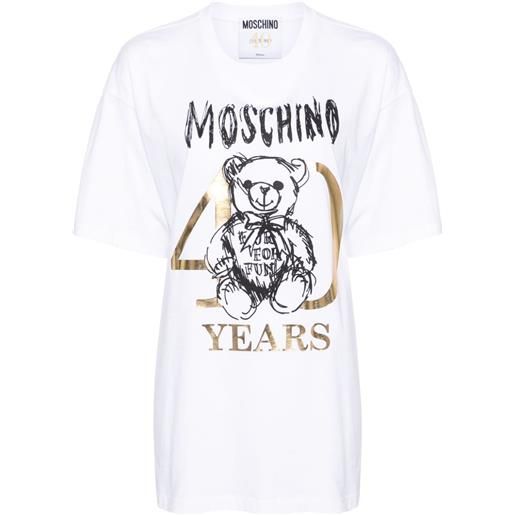Moschino t-shirt con stampa teddy bear - bianco
