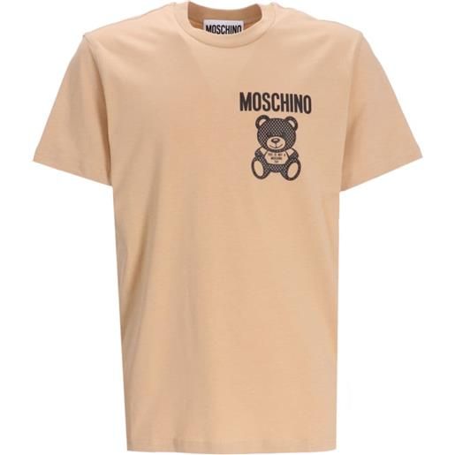 Moschino t-shirt con stampa teddy bear - toni neutri