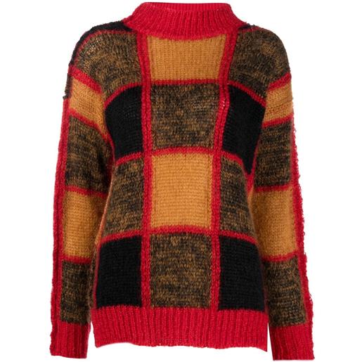 Marni maglione a collo alto con design color-block - rosso
