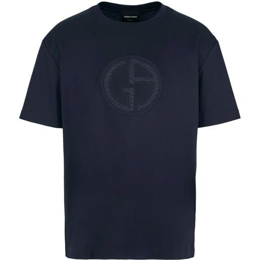 Giorgio Armani t-shirt con applicazione logo - blu