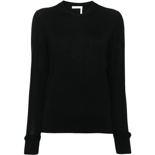 Chloé maglione con fibbia marcie - nero