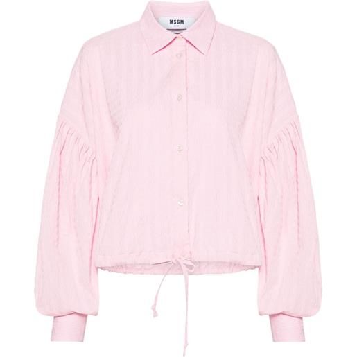 MSGM camicia con coulisse - rosa