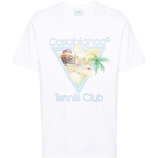 Casablanca t-shirt afro cubism tennis club - bianco