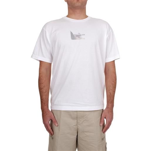 Stone Island t-shirt manica corta uomo bianco