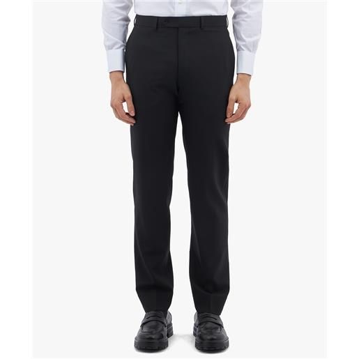 Brooks Brothers pantalone elegante milano slim fit in twill nero