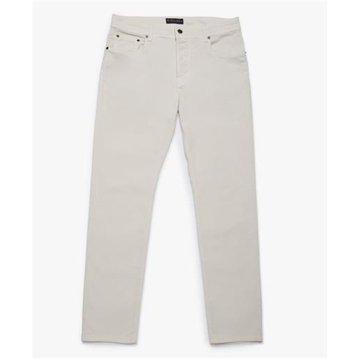 Brooks Brothers pantalone in velluto a coste a 5 tasche bianco