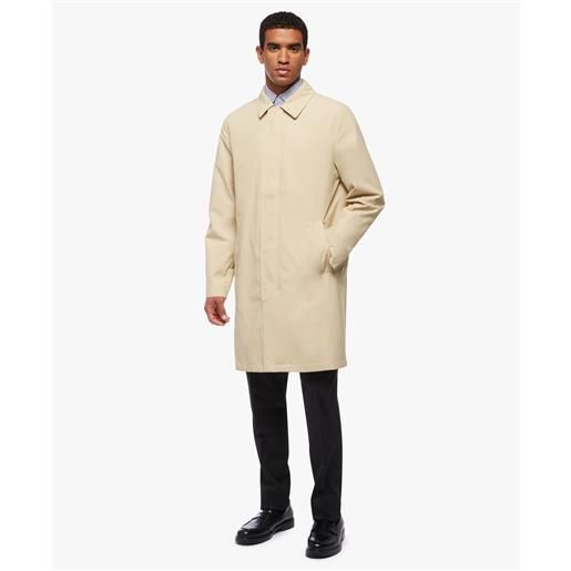 Brooks Brothers trench impermeabile in ripstop beige scuro