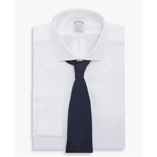 Brooks Brothers camicia bianca regular fit con collo aperto bianco