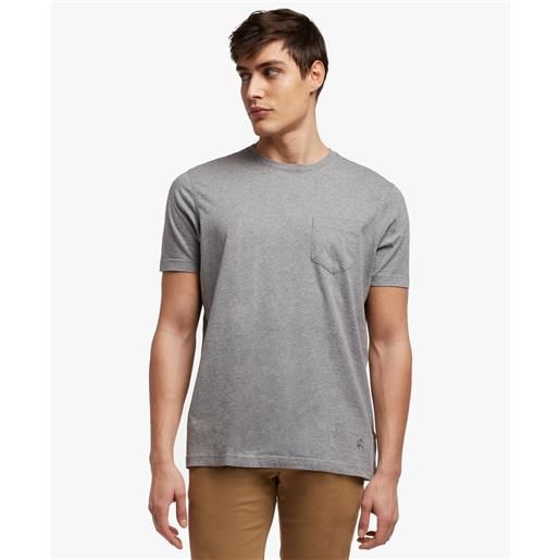 Brooks Brothers t-shirt in cotone supima girocollo grigio