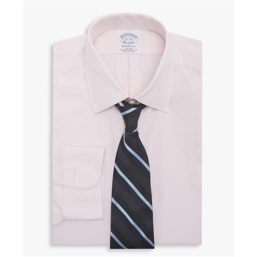 Brooks Brothers camicia rosa pastello regular fit non-iron in cotone con collo ainsley