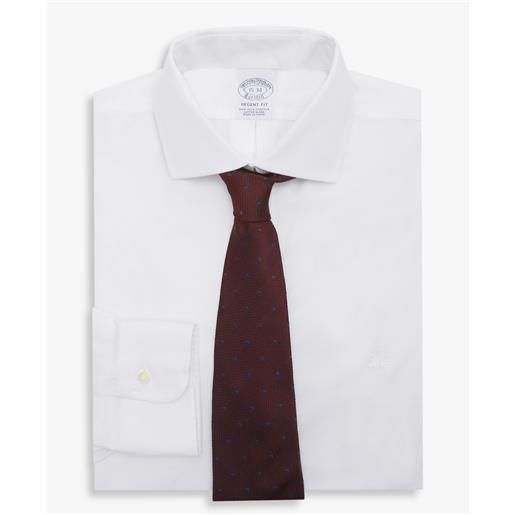 Brooks Brothers camicia bianca regular fit non-iron con collo aperto bianco