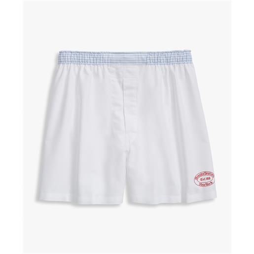 Brooks Brothers boxer in cotone oxford bianco