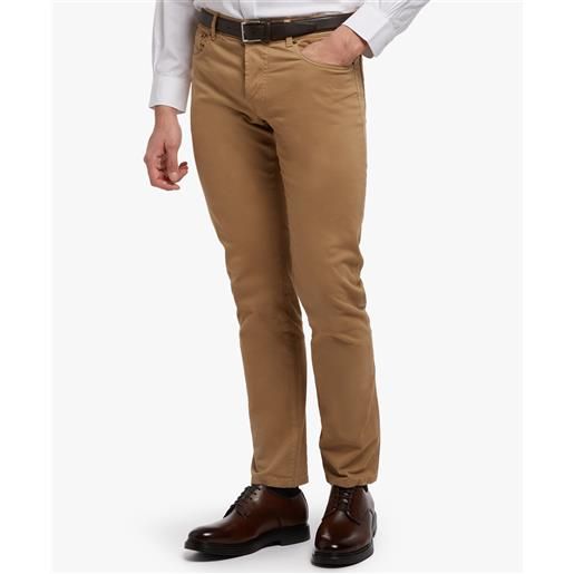 Brooks Brothers pantalone in cotone elasticizzato a 5 tasche kaki