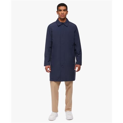 Brooks Brothers trench impermeabile in ripstop navy