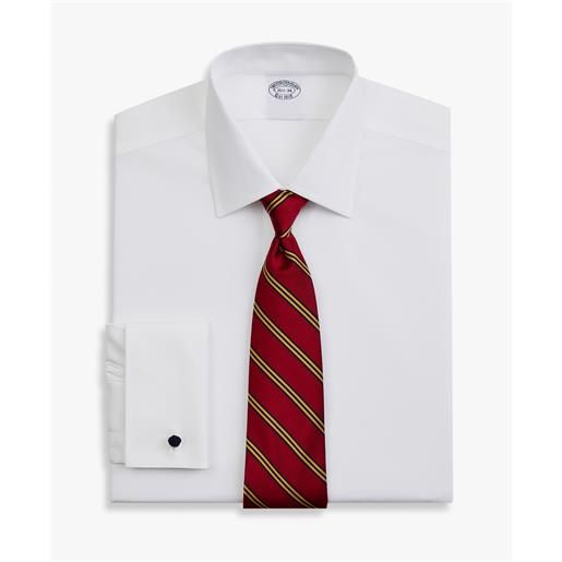Brooks Brothers camicia bianca regular fit non-iron in cotone elasticizzato con collo ainsley bianco