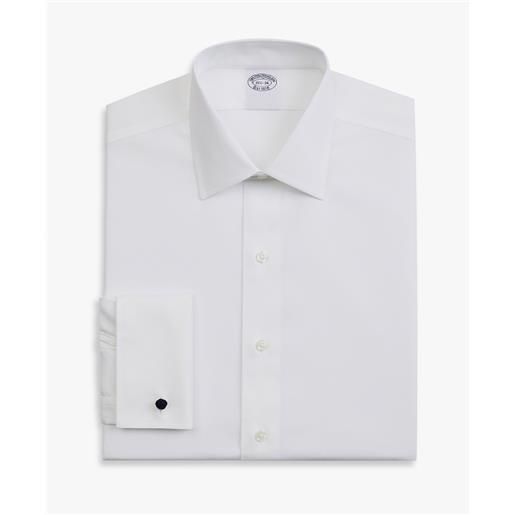 Brooks Brothers camicia bianca regular fit non-iron in cotone elasticizzato con collo ainsley bianco