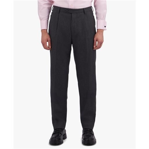 Brooks Brothers pantalone grigio in misto lana vergine e lana stretch grigio medio