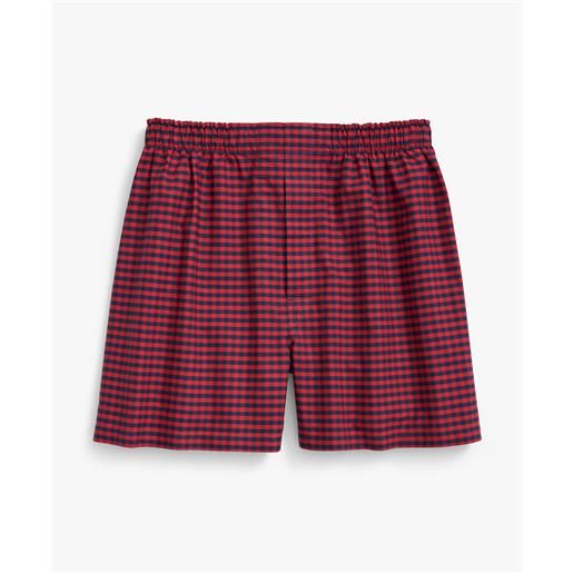 Brooks Brothers boxer in cotone oxford rosso