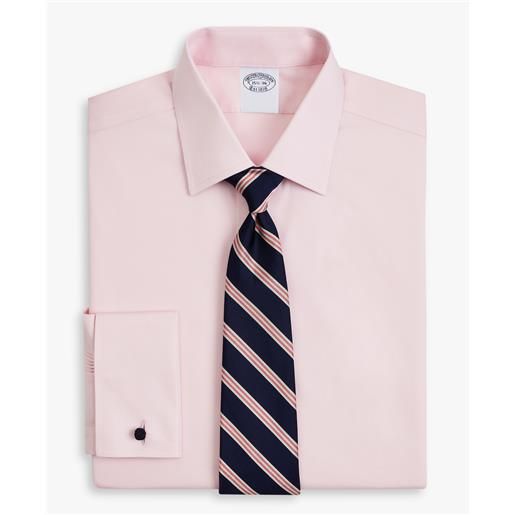 Brooks Brothers camicia regular fit non-iron oxford pinpoint in cotone supima elasticizzato rosa chiaro con colletto ainsley rosa pastello
