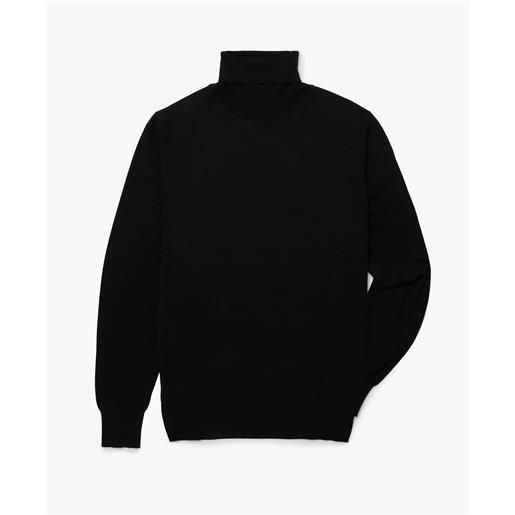 Brooks Brothers maglione con collo a lupetto in lana merino nero