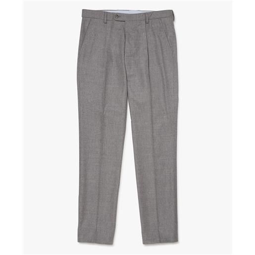 Brooks Brothers pantalone in misto lana grigio chiaro