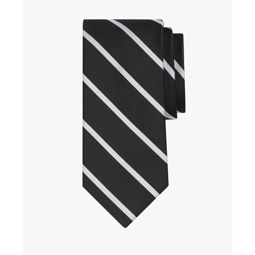Brooks Brothers cravatta regimental in seta nera nero