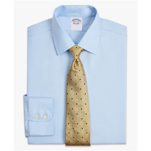 Brooks Brothers camicia celeste slim fit non-iron in twill con collo ainsley blu pastello
