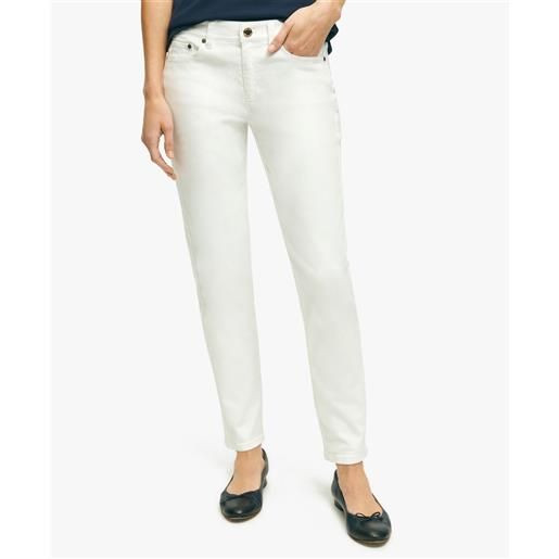 Brooks Brothers jeans in cotone stretch bianco