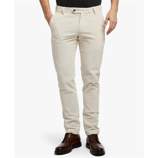 Brooks Brothers pantalone chino in cotone elasticizzato bianco